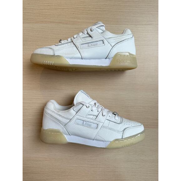 Dime x Reebok Workout Plus White Sneaker Size 7.5M - MINT - Picture 3 of 8